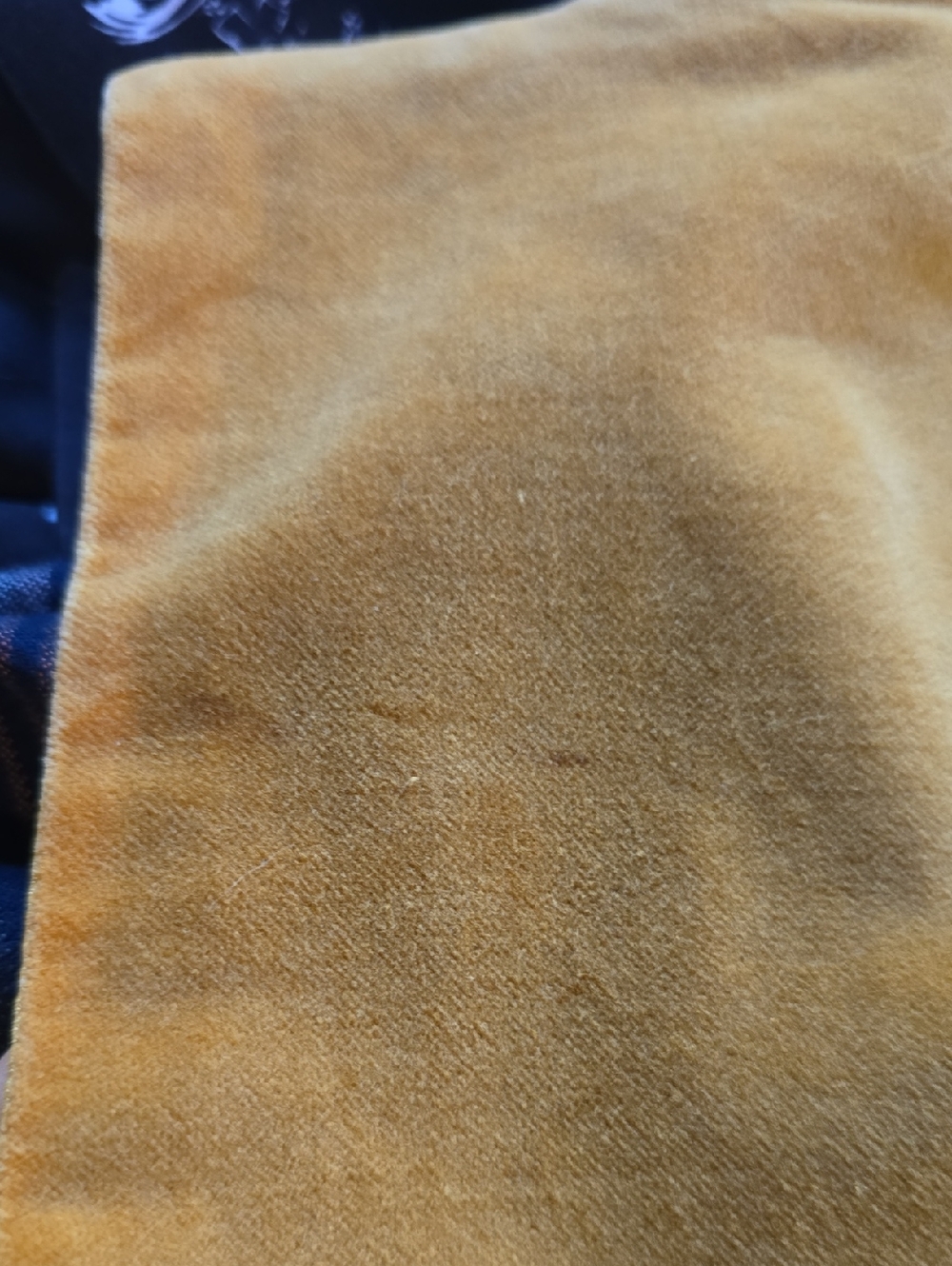 Vintage Brittantly Mustard Velvet Button-Front Riding Vest - Picture 4 of 4